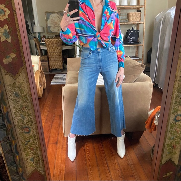 NWOT Mother denim roller snippet cropped fray - Picture 4 of 12